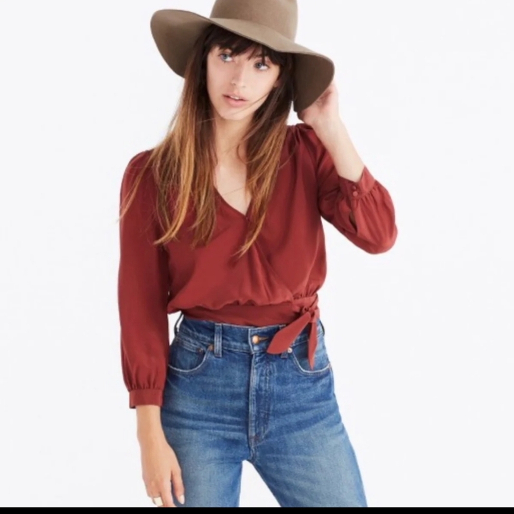 Madewell Silk Wrap Blouse